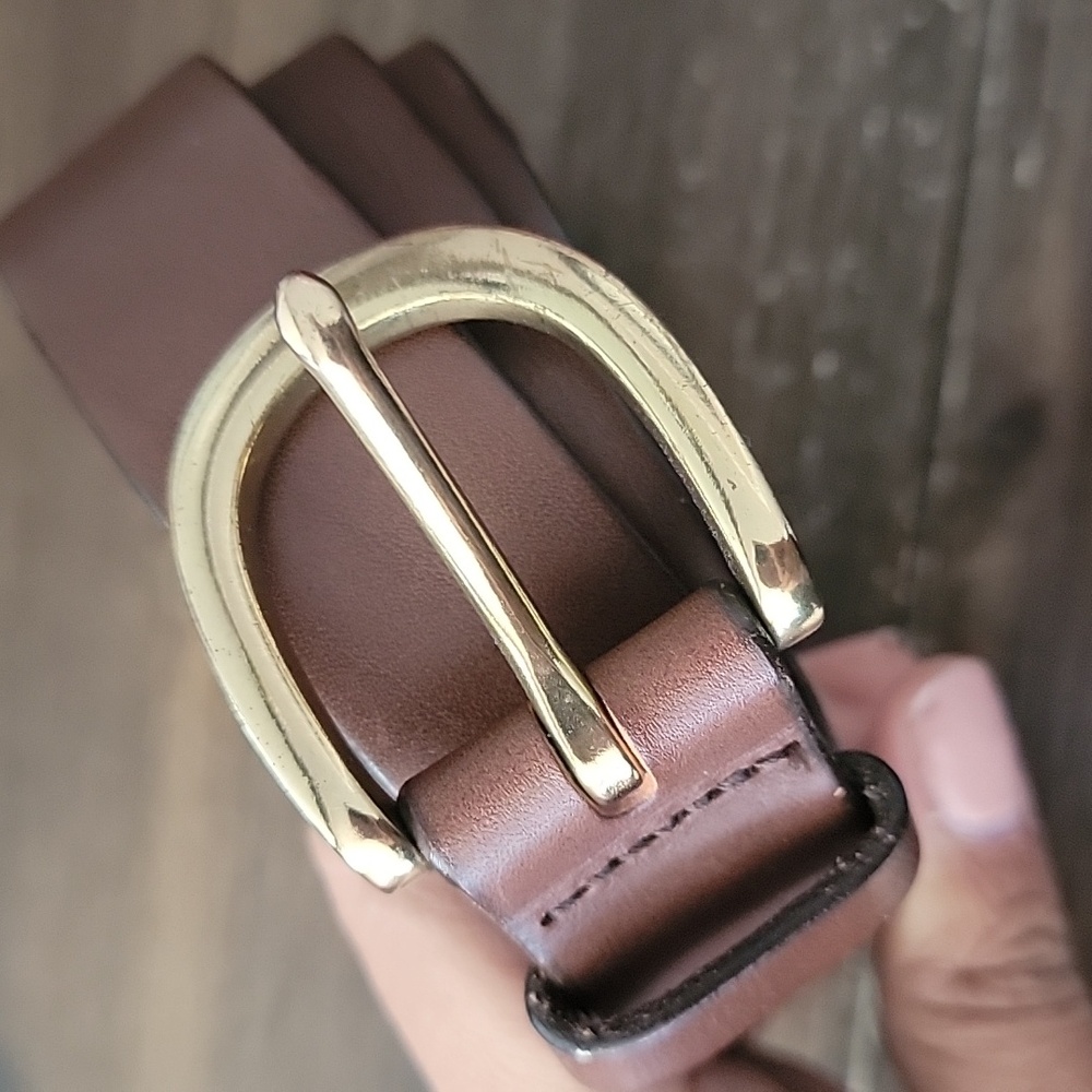 J.crew brown leather belt size XL